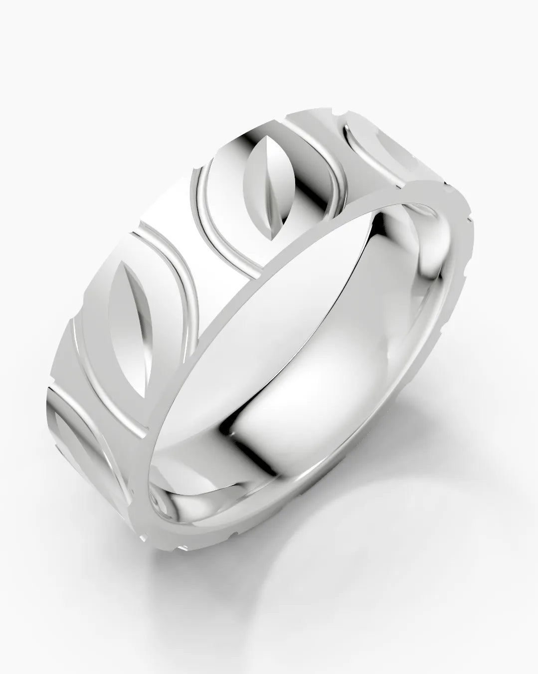 Curved Trace Men Ring