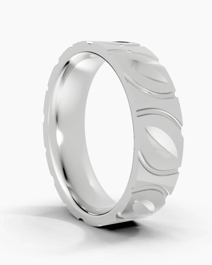 Curved Trace Men Ring