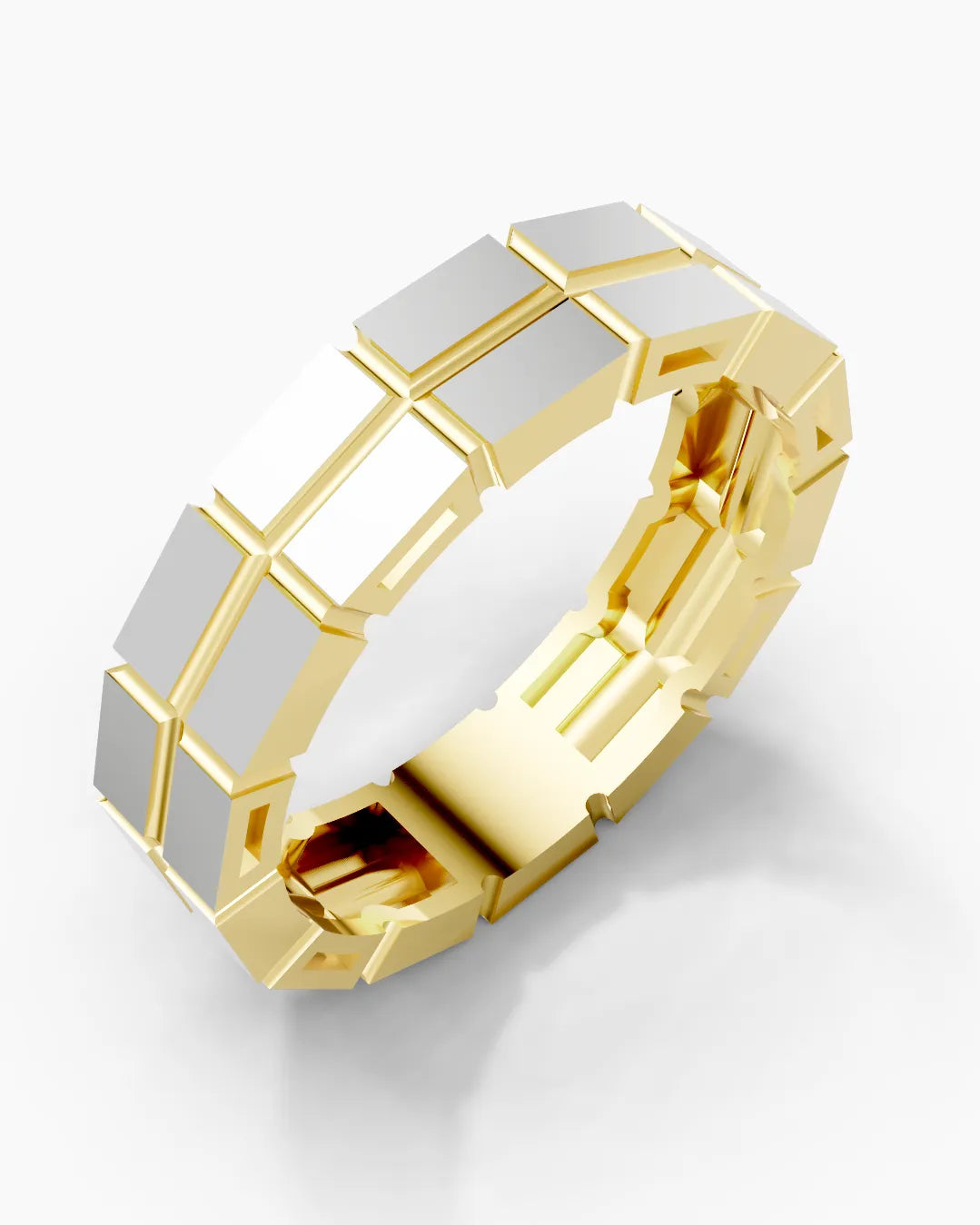 Grid Flow Men Ring