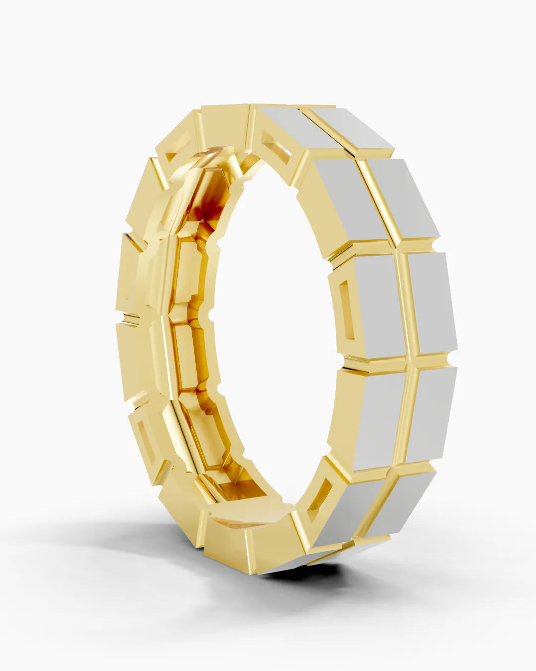 Grid Flow Men Ring