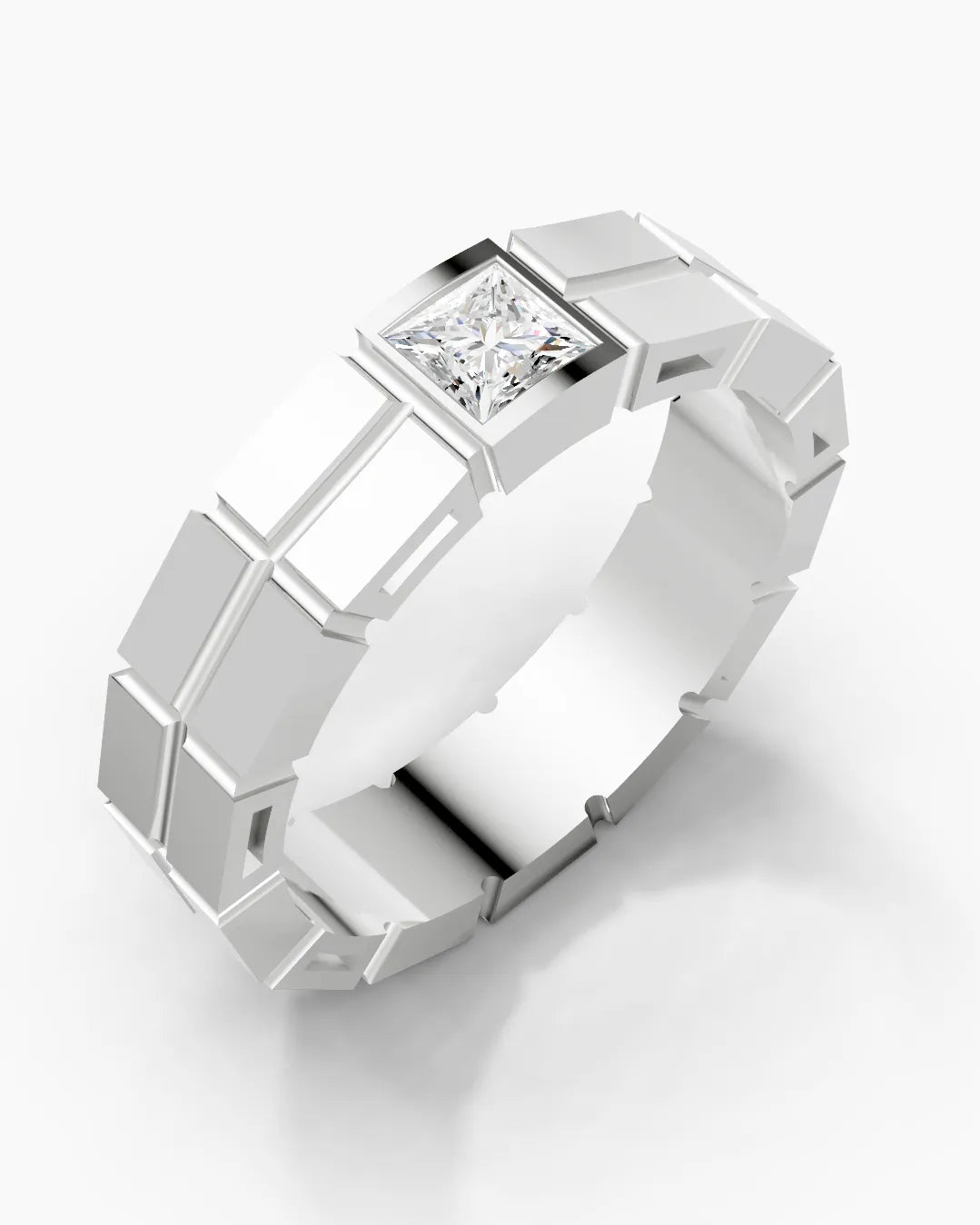 Woven Square Men Ring