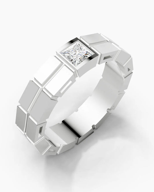 Woven Square Men Ring