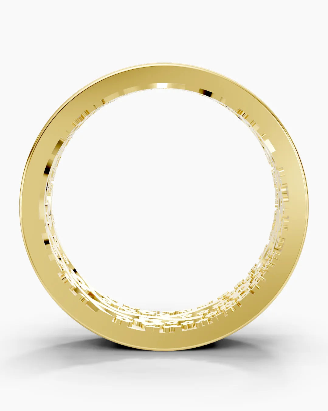 Flora Engraved Men Ring