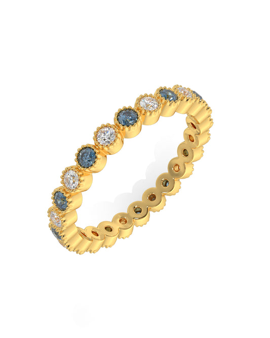 Oceanic Diamond Loop Women Ring