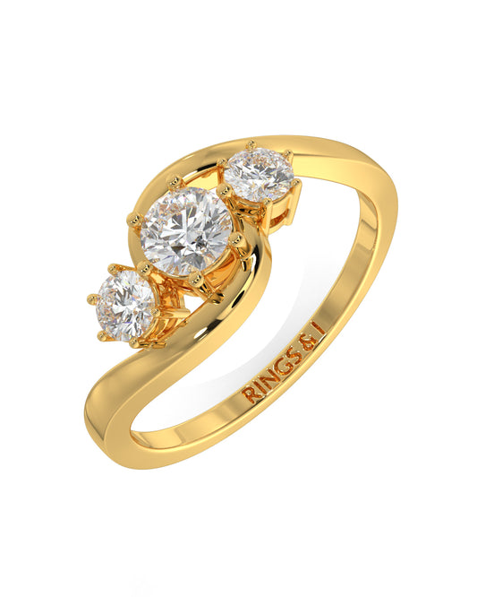 Classic Three Stone Women Ring