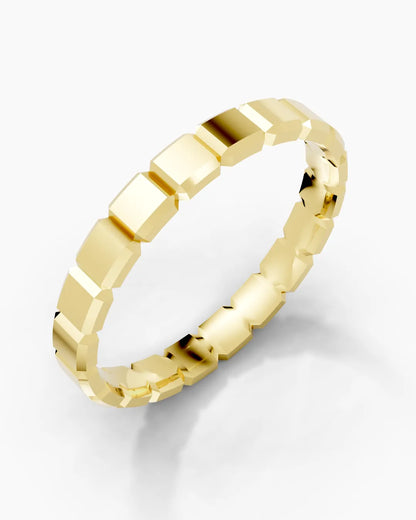 Block Matrix Men Ring