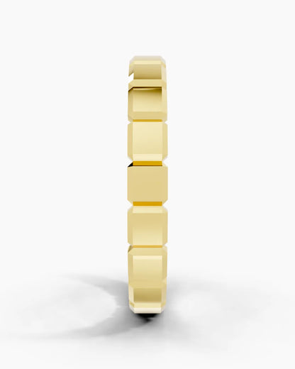Block Matrix Men Ring