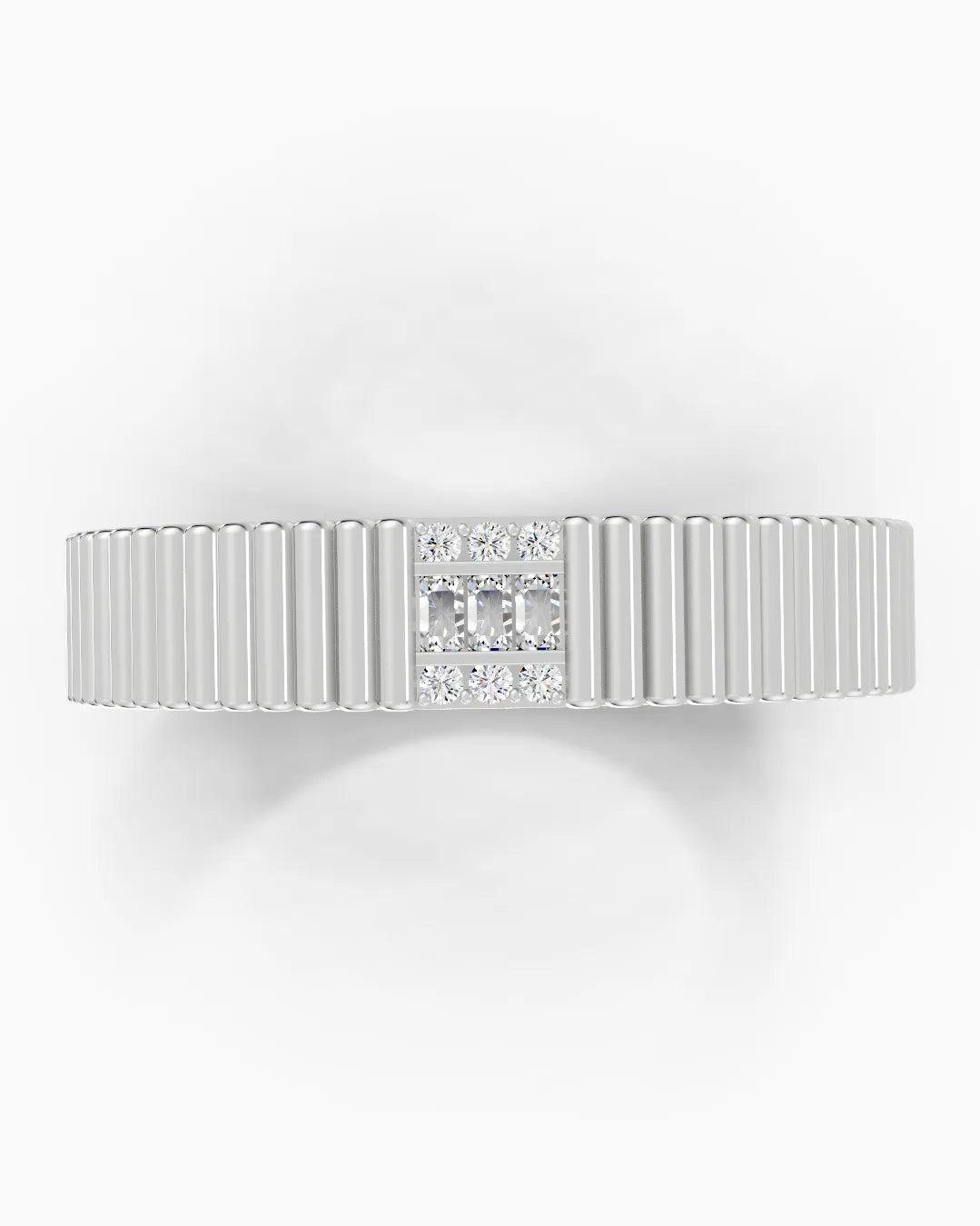 Striae Block Men Ring