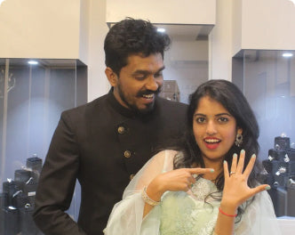 Aishwarya Hodage with her personalised diamond ring